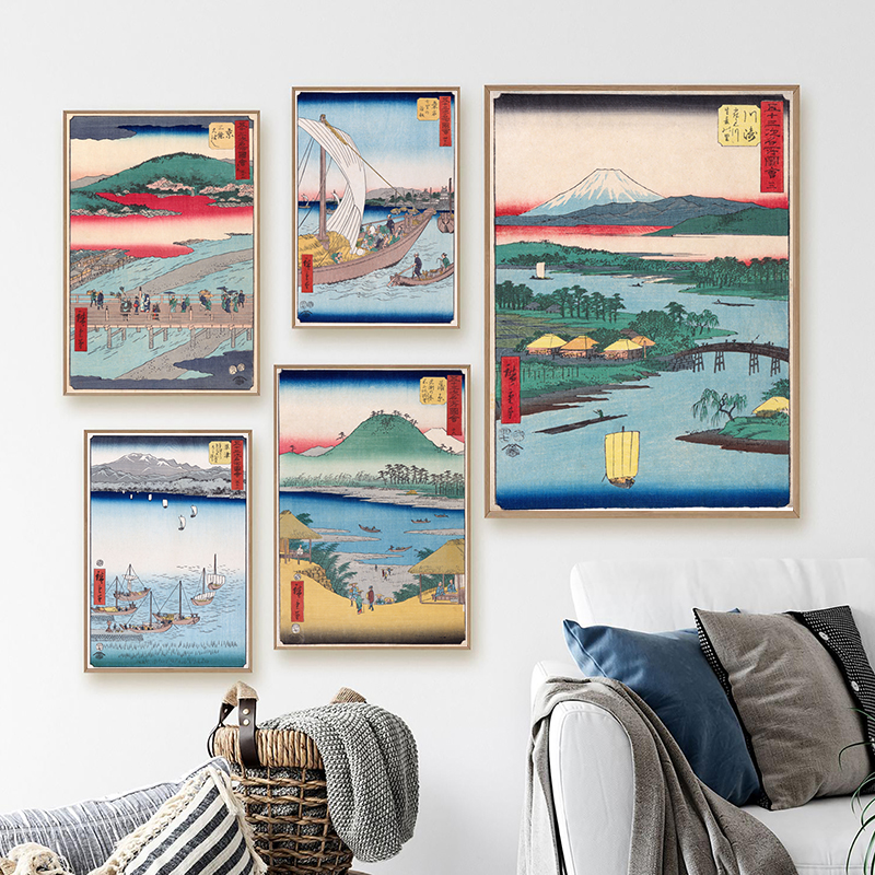 Japanese Living Lifestyle - Stampa su tela tradizionale giapponese del