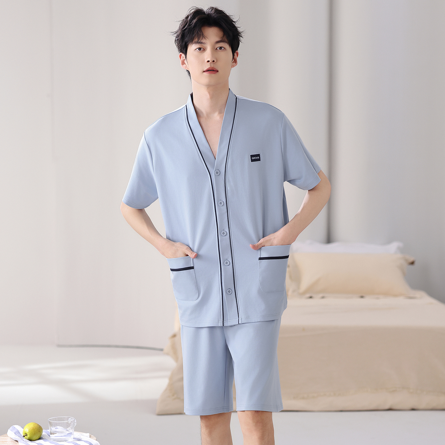 Kimono Yukata Cotton - Pigiama estivo con scollo a V