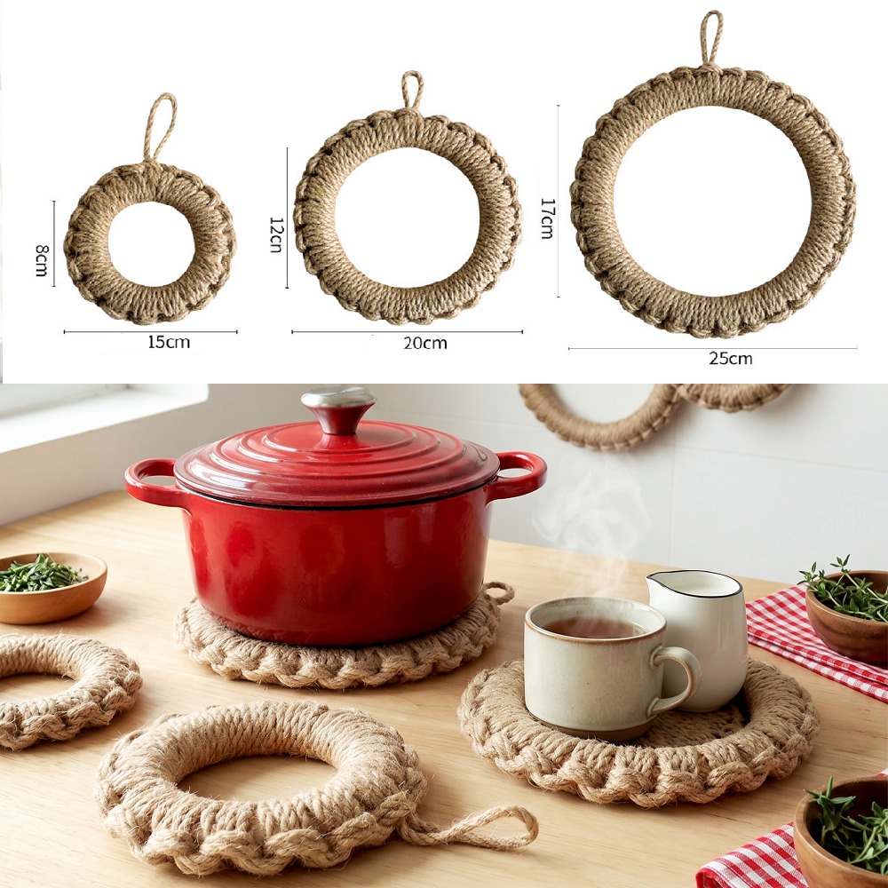 Cast Iron Tetsubin - Set di 2 Sottopentola Rustici in