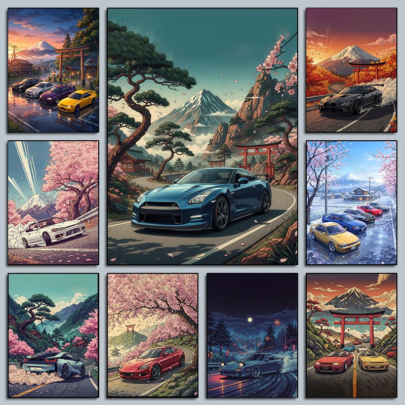 Japanese Living Lifestyle - Poster di auto sportive di lusso