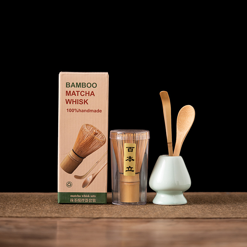 Bamboo Whisk Chasen - Set di 4 fruste per matcha