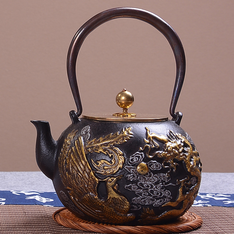 Cast Iron Tetsubin - 1.4 Teiera giapponese Squisita serie dipinta