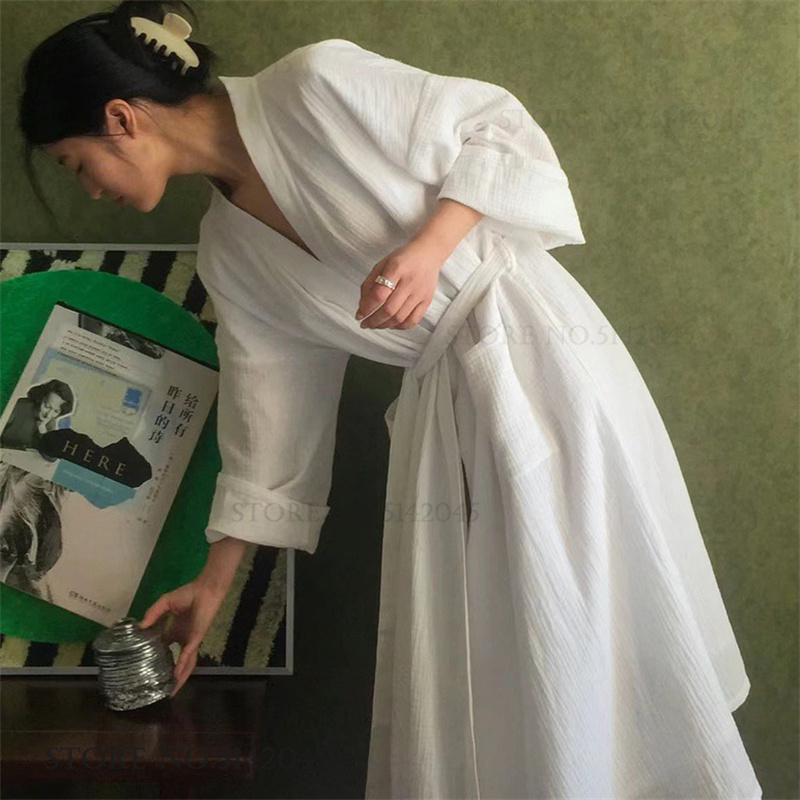 Kimono Yukata Cotton - Accappatoio Lungo in Garza di Cotone