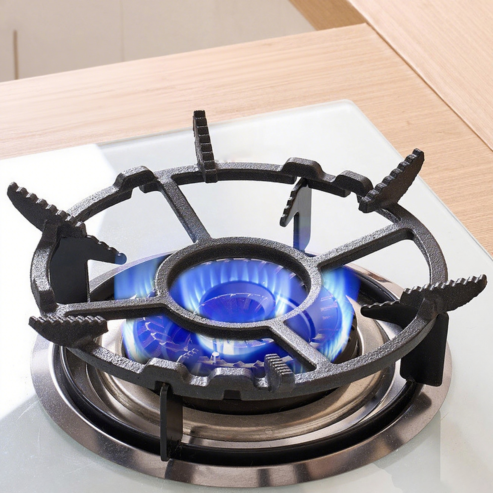Cast Iron Tetsubin - Supporto per wok in ghisa, portapentole,