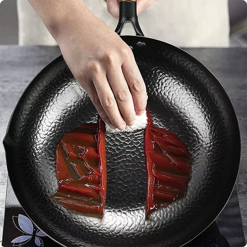 Cast Iron Tetsubin - Padella Wok in ferro di alta