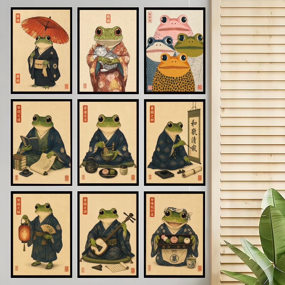 Japanese Lifestyle And Culture - Poster con rana giapponese, stile di