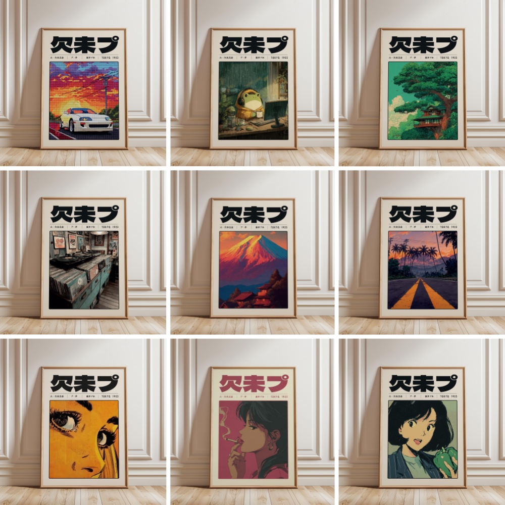 Japanese Lifestyle And Culture - Poster Retrò Tokyo Vaporwave Pop Culture,