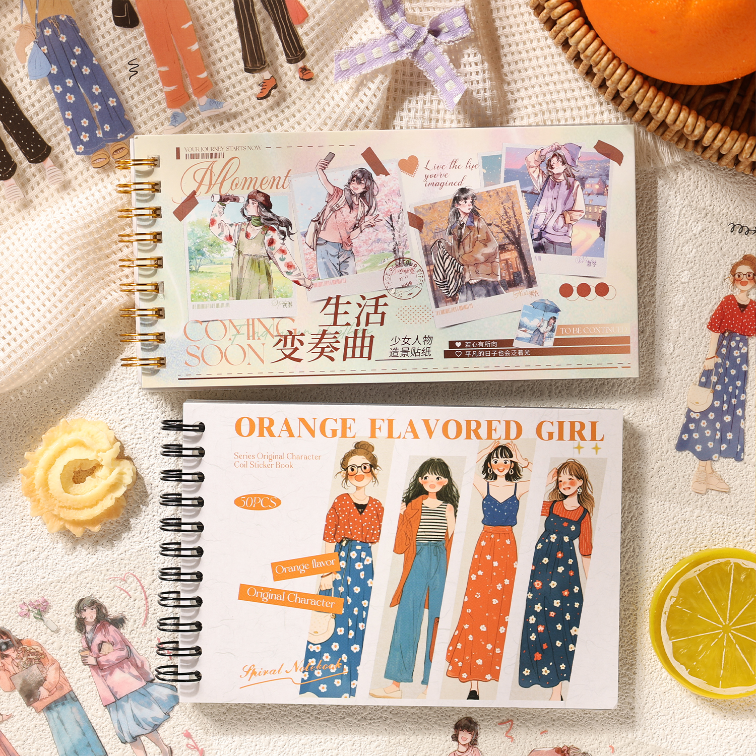 Japanese Girl Lifestyle - 1 Pezzo di Libro di Adesivi