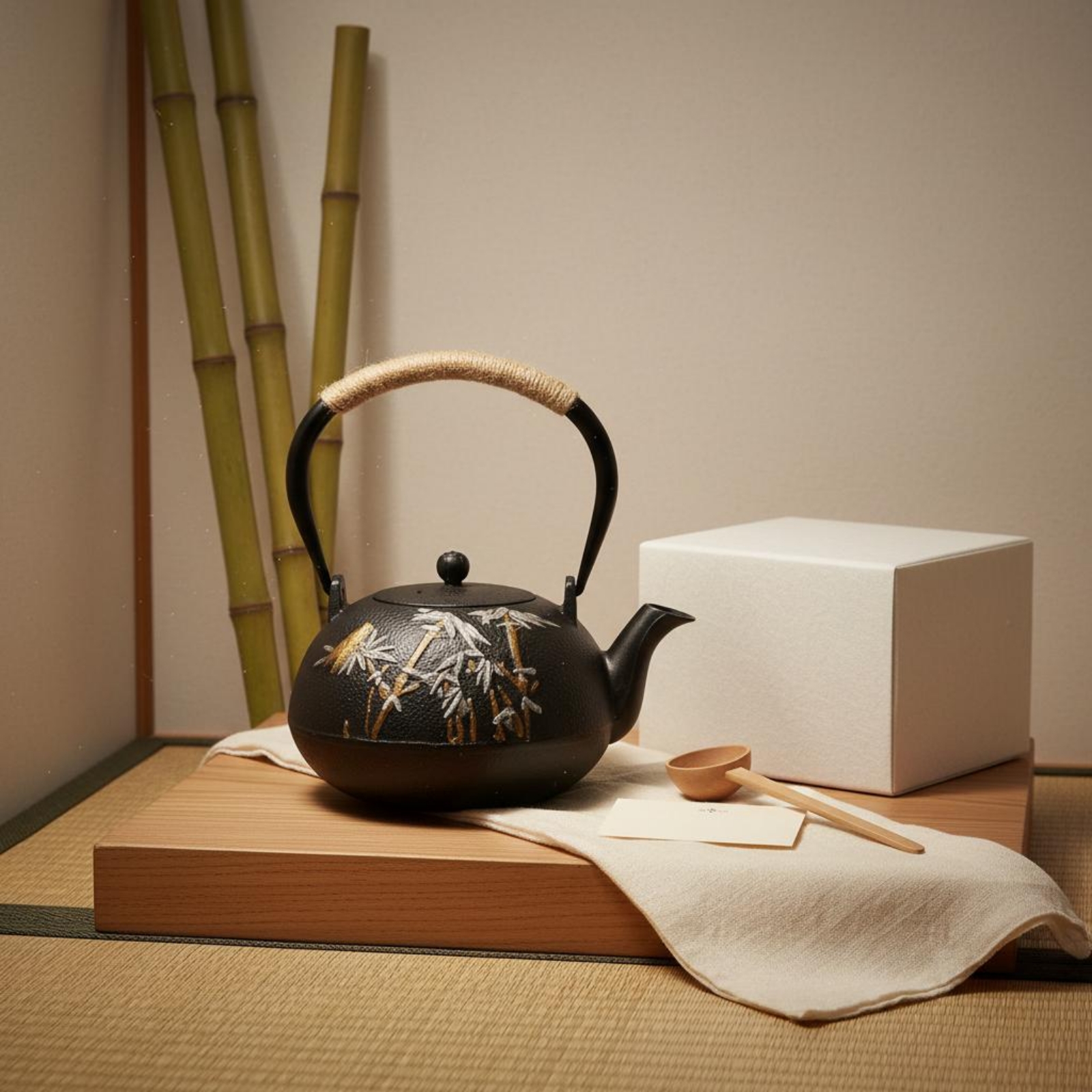 Cast Iron Tetsubin - Teiera in Ghisa con Manico in