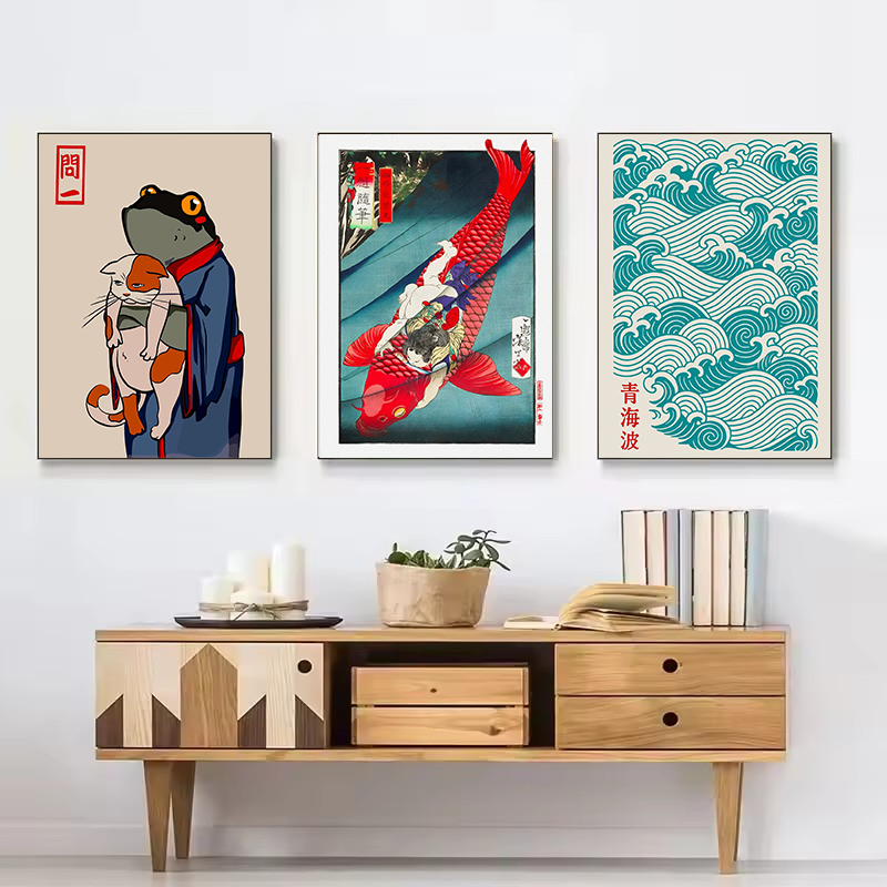 Poster su Tela con Gatto Nero, - Japanese Lifestyle And Culture recensione e prezzo
