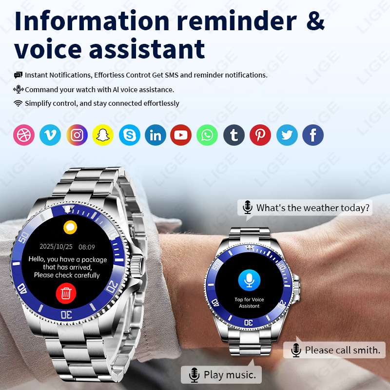 LIGE 2026 Smartwatch di Lusso  - Japanese Luxury Lifestyle recensione e prezzo